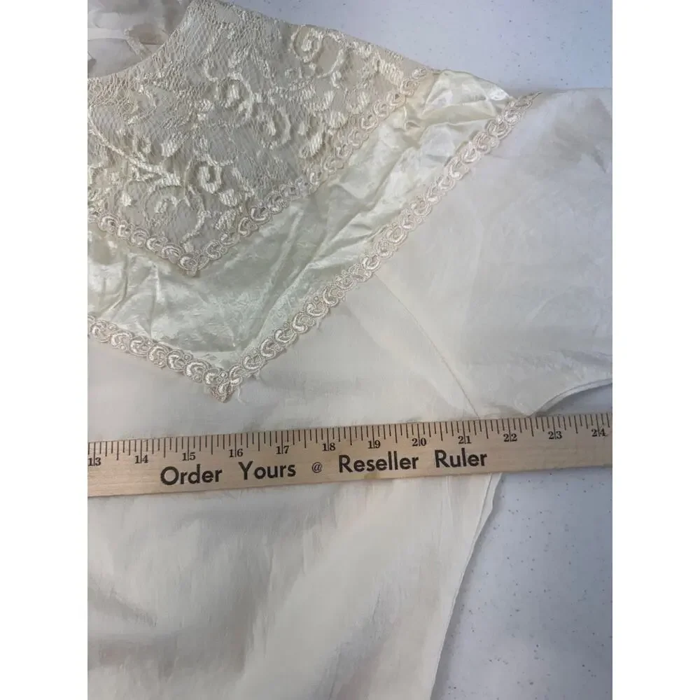Vintage‎ Remo Of California Dynasty White Lace & Satin Sweatshirt Size M 80s 90s